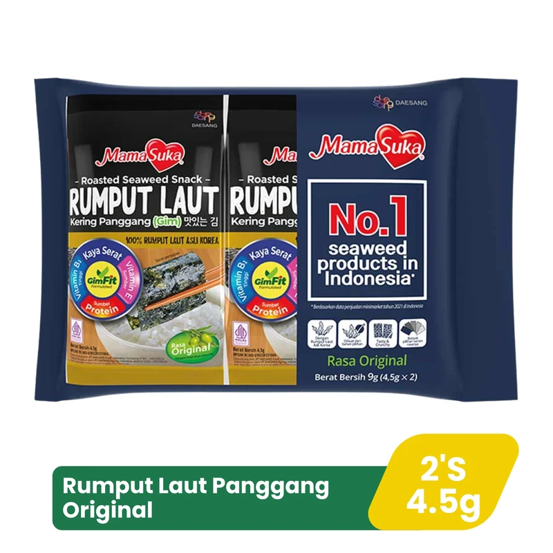 Mamasuka Rumput Laut Panggang (Nori) 2x4.5g