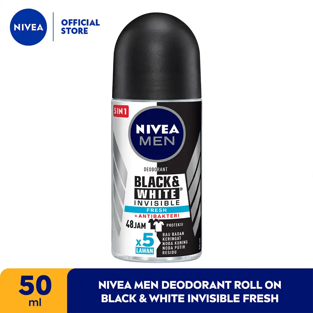 Nivea Deo Roll On Invisible For Men Black & White 50ml